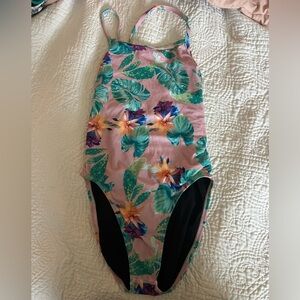 Discontinued tropical Print fixed back jolyn onsie